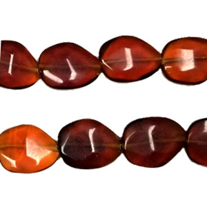 DARK TOPAZ QUARTZ FACETED PEAR FREEFORM 16X20MM